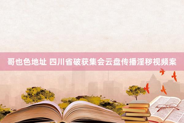哥也色地址 四川省破获集会云盘传播淫秽视频案