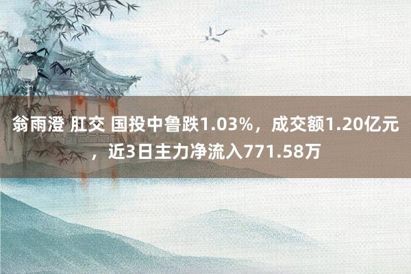 翁雨澄 肛交 国投中鲁跌1.03%，成交额1.20亿元，近3日主力净流入771.58万