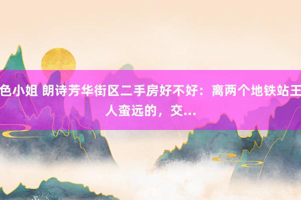 色小姐 朗诗芳华街区二手房好不好:离两个地铁站王人蛮远的,交...