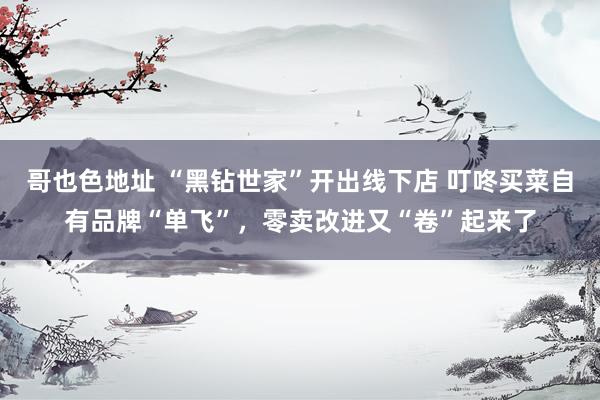 哥也色地址 “黑钻世家”开出线下店 叮咚买菜自有品牌“单飞”，零卖改进又“卷”起来了