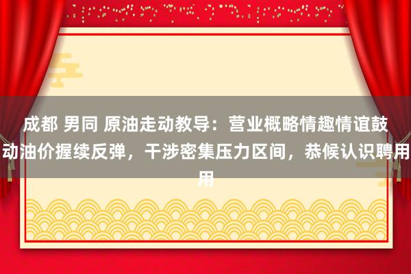 成都 男同 原油走动教导：营业概略情趣情谊鼓动油价握续反弹，干涉密集压力区间，恭候认识聘用